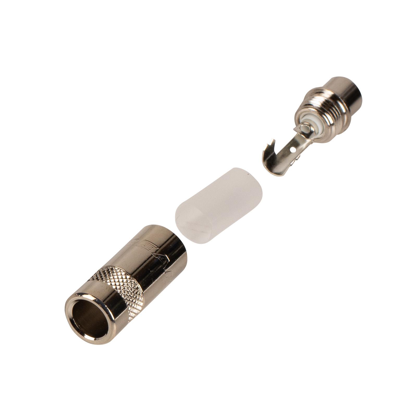 Rean NYS372P RCA Cable Phono Jack Nickel/Nickel w/Solder Terminals